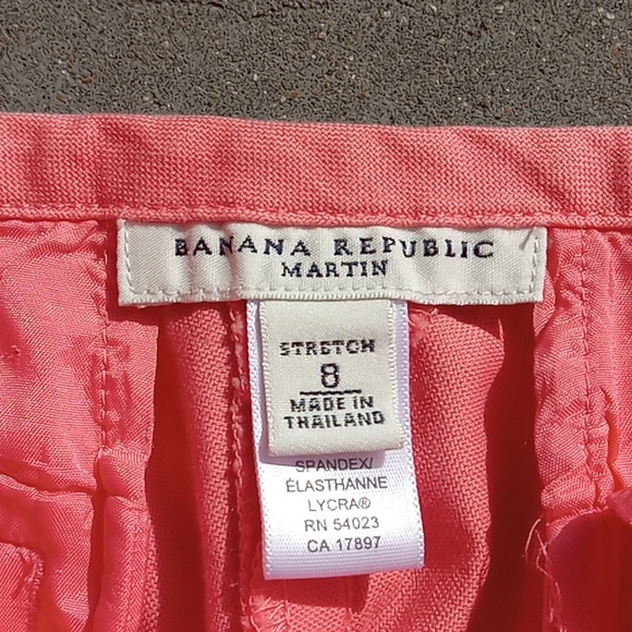 Banana Republic Martin pants. Size 8p Stretch Color: Coral - Picture 3 of 3
